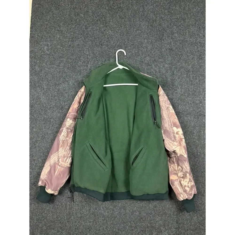 Vintage L.L.Bean Camo Hunting Jacket USA Fleece Lined Full Zip Mens XL